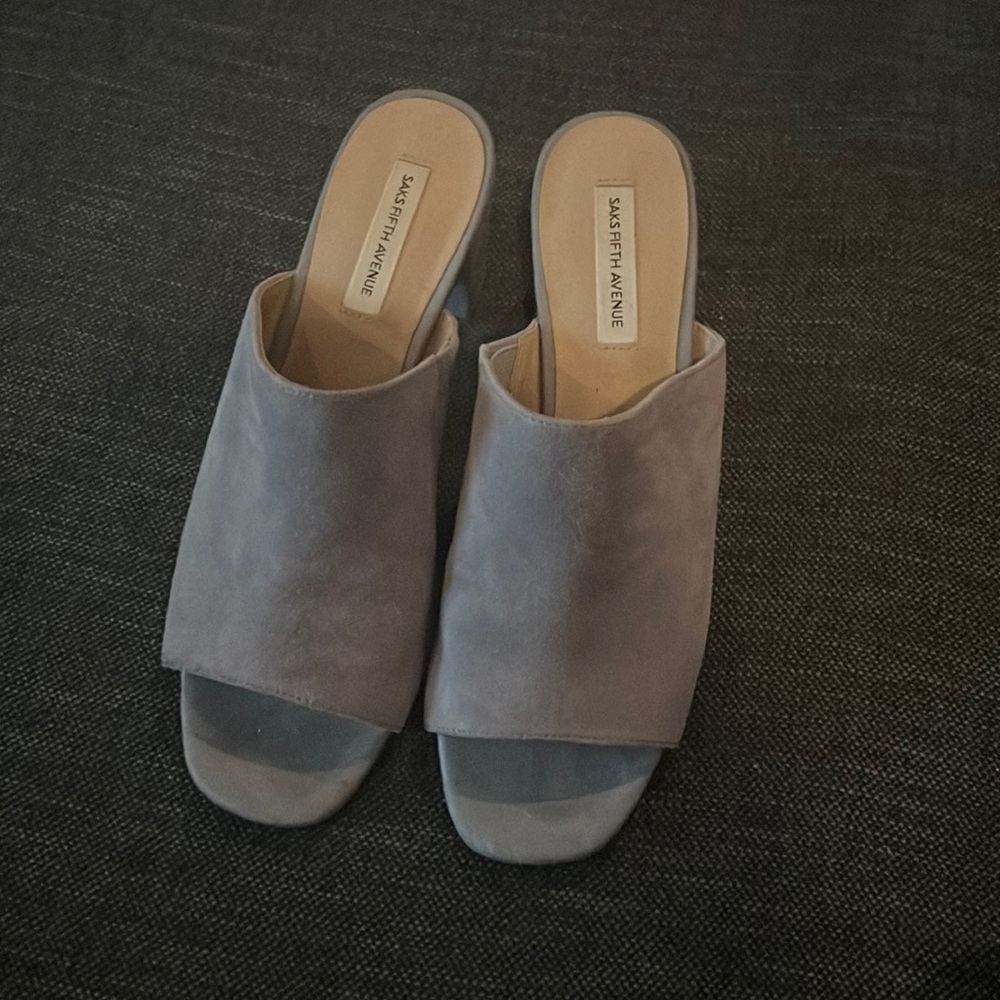 Blue Mules from Saks Fifth Avenue